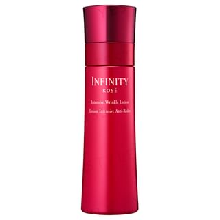 Kose INFINITY Intensive Wrinkle Lotion bottle showcasing its smooth texture and luxurious packaging.