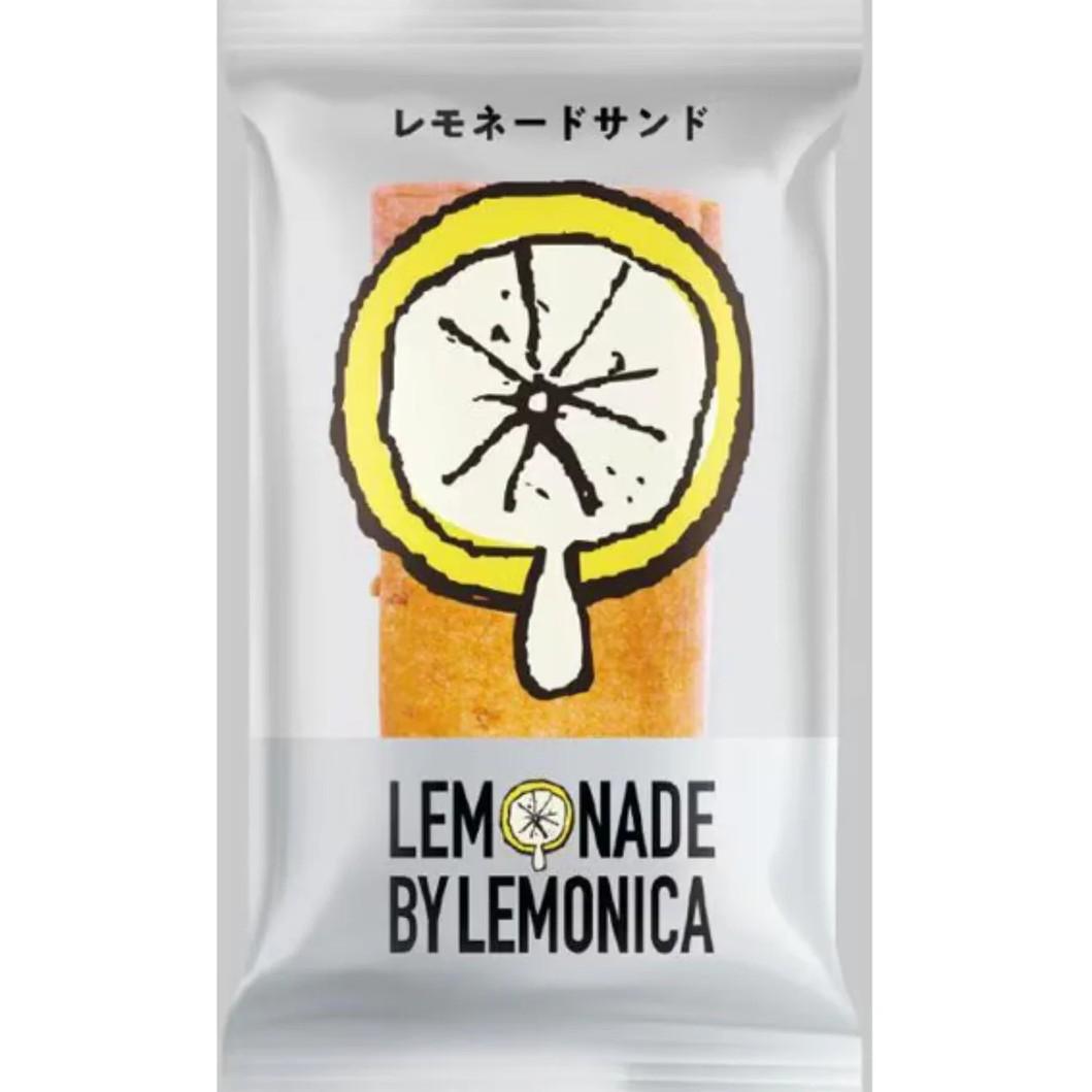 Lemonica Lemonade Cream Sandwich Cookies pack of ten featuring yellow lemon-themed packaging