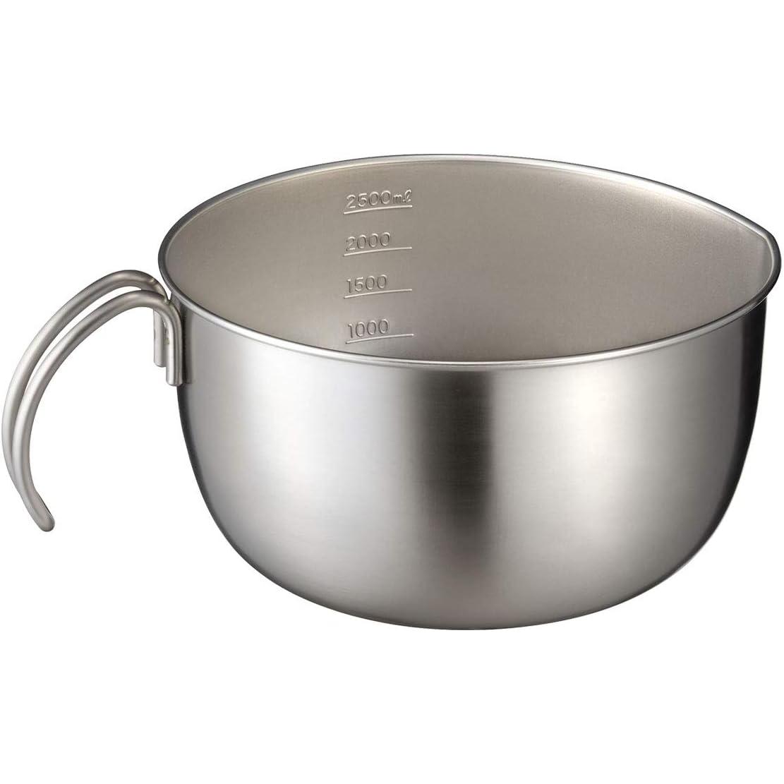 Leye Large Capacity Mixing Bowl with Ergonomic Handle and Pouring Spout 3L