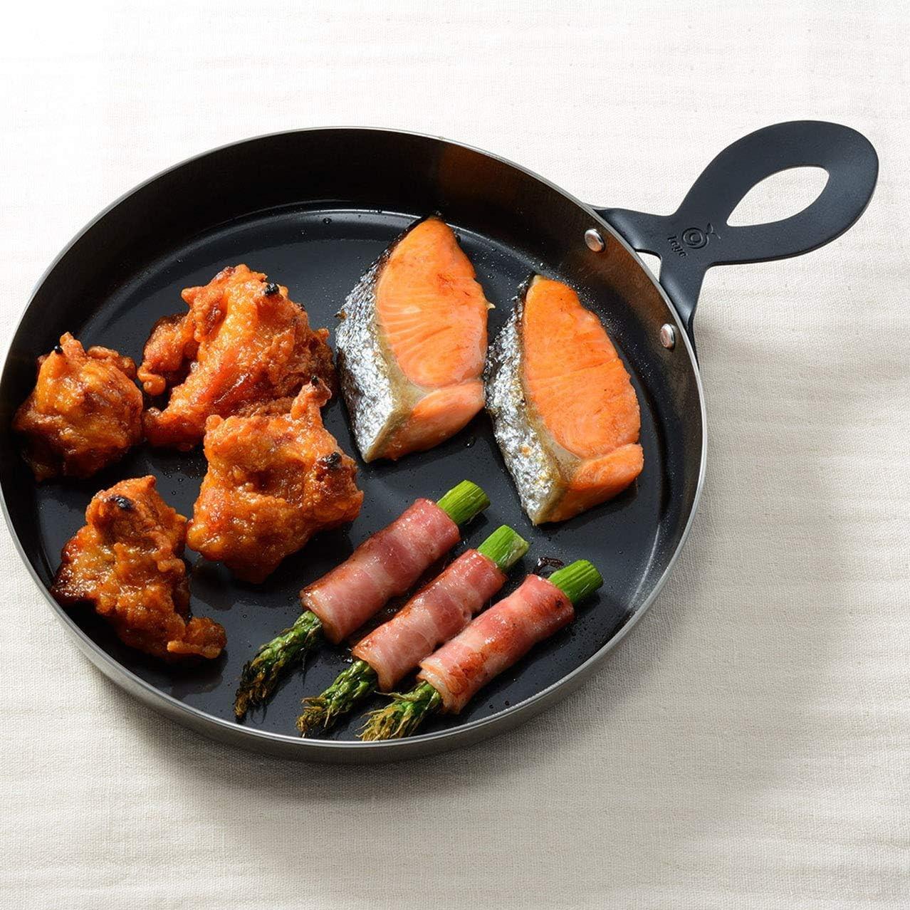 Leye Small Iron Pizza Plate for Broiler Grill 28×20×3.5cm