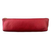 Life Japan Large Red Leather Pen Case with smooth zipper and premium finish