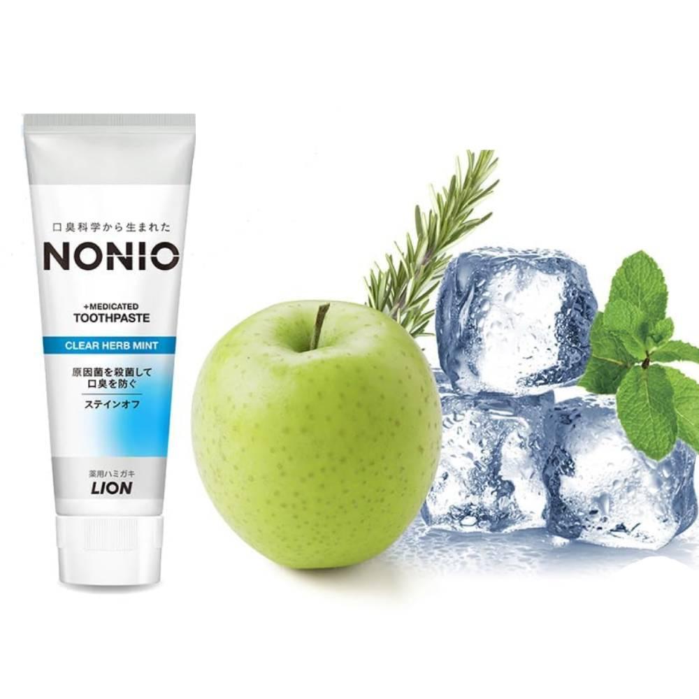 Lion Nonio Antibacterial Toothpaste – Clear Breath Herb Mint 130g