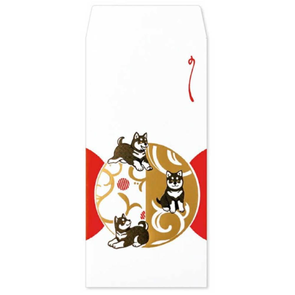Long Gold Foil Shiba Inu Decorative Money Envelope Gift