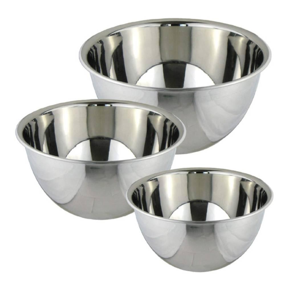 Maruefu Large Stainless Steel Mixing Bowl Set – 3 Stackable Sizes