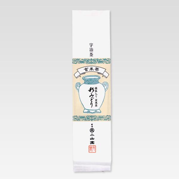 Marukyu Koyamaen Matcha Genmaicha 100g bag featuring traditional Japanese packaging and vibrant green tea blend