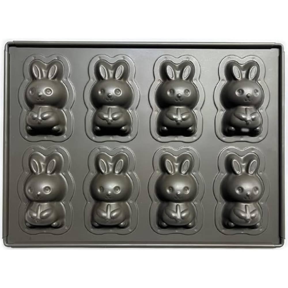 Matsunaga Professional 8‑Cavity Rabbit‑Shaped Nonstick Baking Tray Tin‑Plated Steel