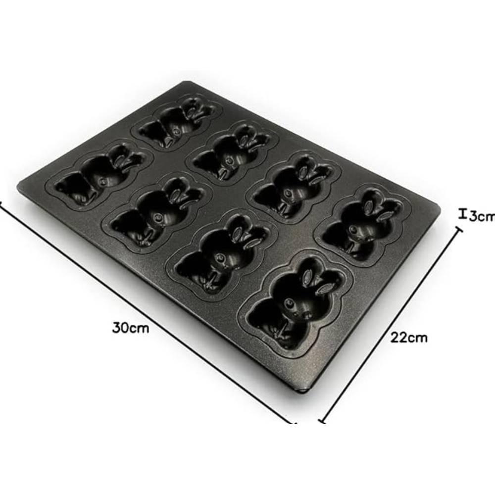 Matsunaga Professional 8‑Cavity Rabbit‑Shaped Nonstick Baking Tray Tin‑Plated Steel