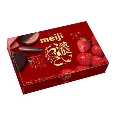 Meiji Rich Chocolate Strawberry Sandwich Cookies – Pack of 5
