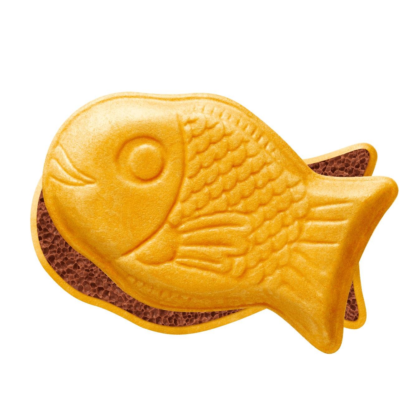 Meito Pukupuku Chocolate Filled Fish-Shaped Monaka Wafer Pack of Ten