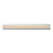 Midori 15cm Metal and Wood Metric Ruler with Laser‑Engraved Scale