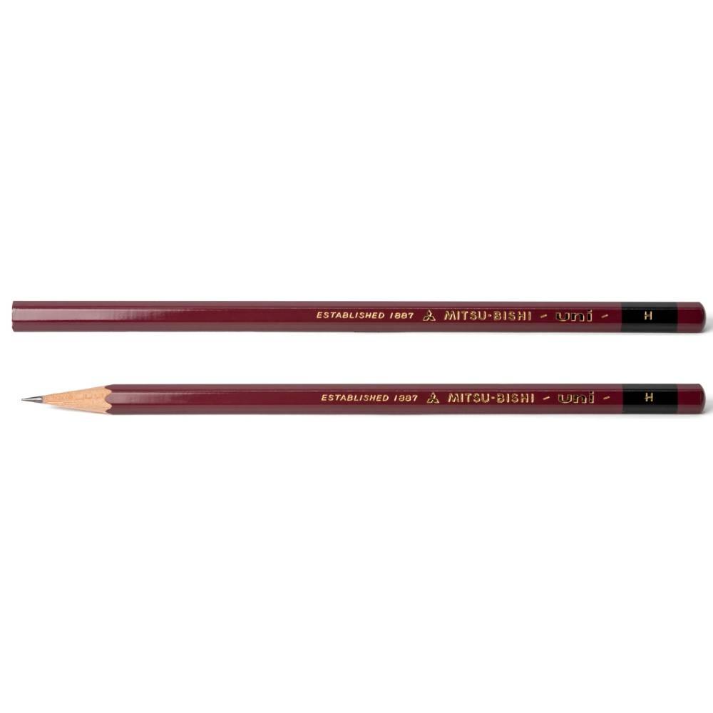 Mitsubishi Uni Star H Graphite Pencil Set – 12 Drafting Pencils