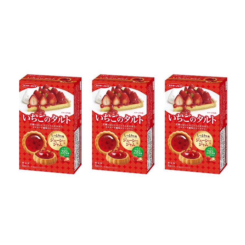 Mr. Ito Strawberry Tart Snacks – 8 pcs, Pack of 3
