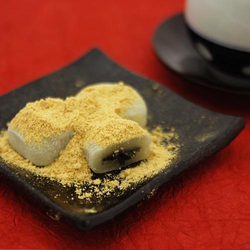 Naniwaya Black Sesame Paste Kinako Mochi 8 Pieces