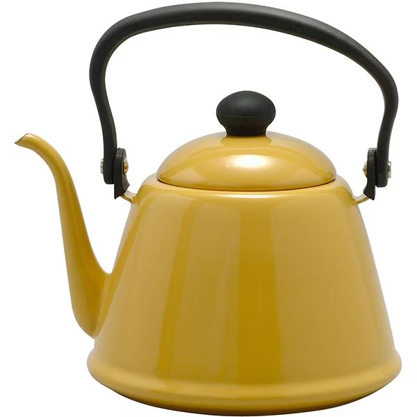 Noda Horo Yellow Enamel Gooseneck Drip Kettle – 2L Capacity