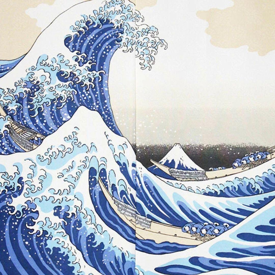 Japanese Noren Curtain Great Wave off Kanagawa 85x150 cm