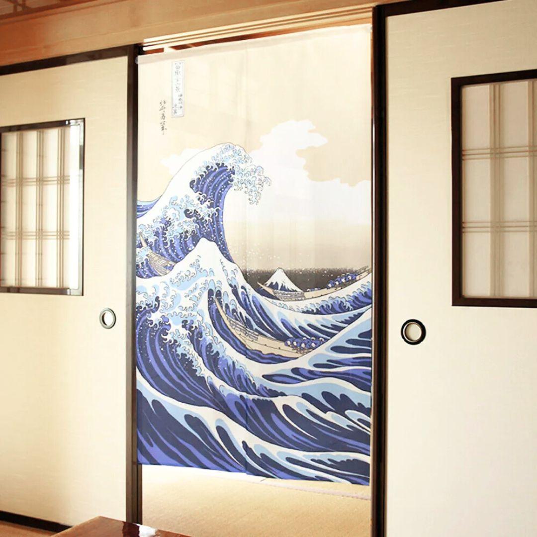 Japanese Noren Curtain Great Wave off Kanagawa 85x150 cm