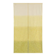 Hand-printed Kyoto Craftsman noren curtain with a matcha green gradient design made of authentic linen