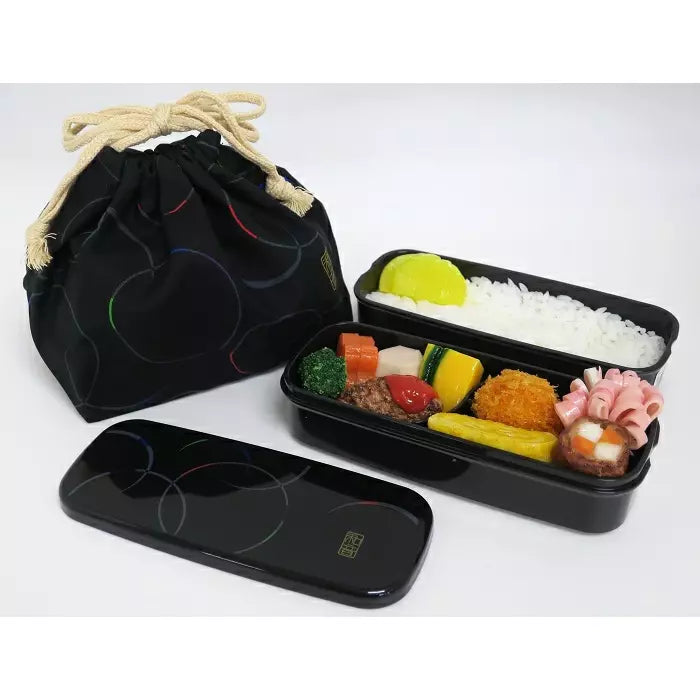 OSK 2‑Tier Stain‑Resistant Bento Lunch Box with Matching Bag 640ml
