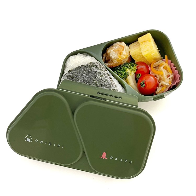 OSK Onigiri & Side Dish Bento Double Compartment Lunch Box LS-15