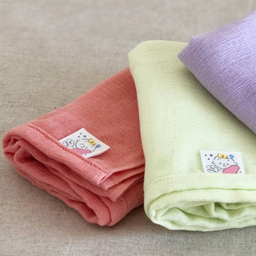Oboro Soft 100% Cotton Muslin Baby Bath Towel 33x70cm Absorbent Quick-Dry