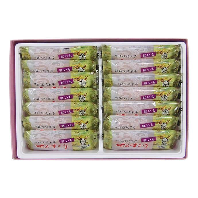 Okashi Goten Purple Sweet Potato Chinsuko Shortbread Cookies 14 Pack