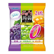 Orihiro Zero Calorie Fruit Konjac Jelly Assortment 432g bag showing grape and orange flavors
