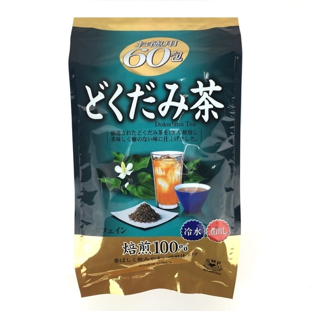 Orihiro Premium Dokudami Houttuynia Cordata Tea Bags – 60 Count