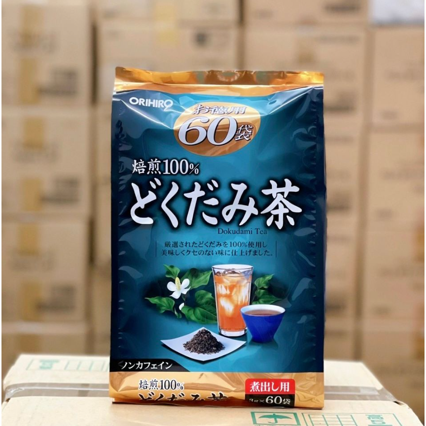 Orihiro Premium Dokudami Houttuynia Cordata Tea Bags – 60 Count