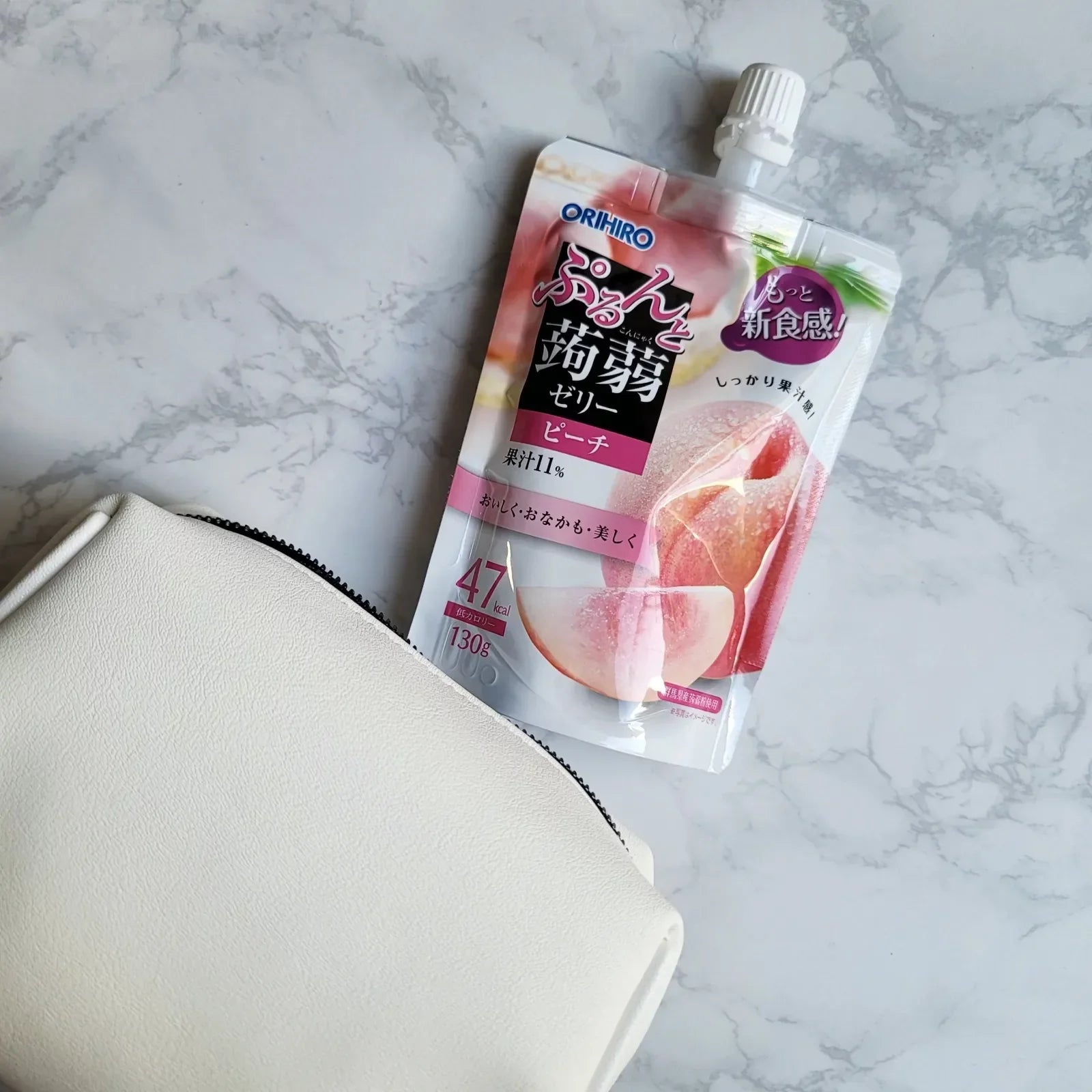 Orihiro Peach Drinkable Konjac Jelly Snack 130g Low-Calorie