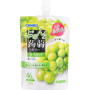 Orihiro Drinkable Konjac Jelly pouch with White Muscat Grape illustration and green packaging