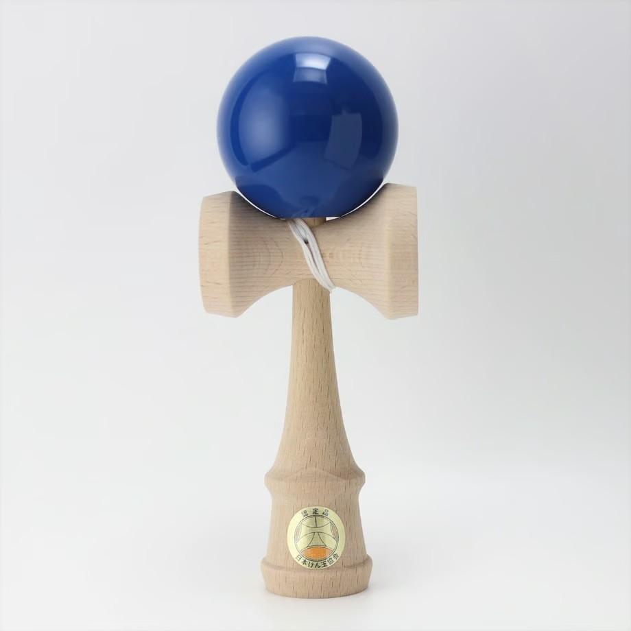 Professional Ozora Blue Kendama with JKA certification seal on the handle