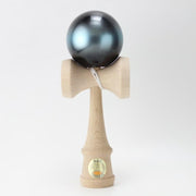 Official Ozora Galaxy Blue Kendama with JKA certification seal on handcrafted wooden body