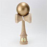 Official Ozora Gold Handmade Kendama with metallic gold ball and JKA certification seal