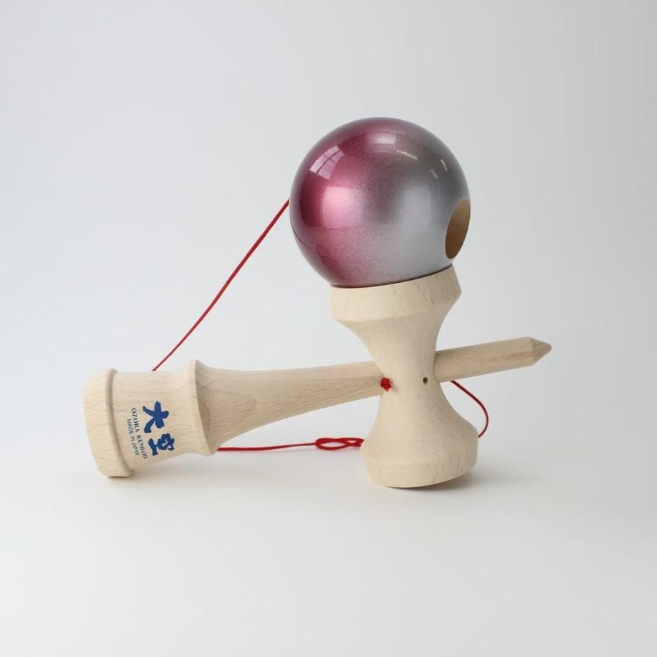 Ozora Handmade Red Silver Kendama – JKA Certified Competition Toy
