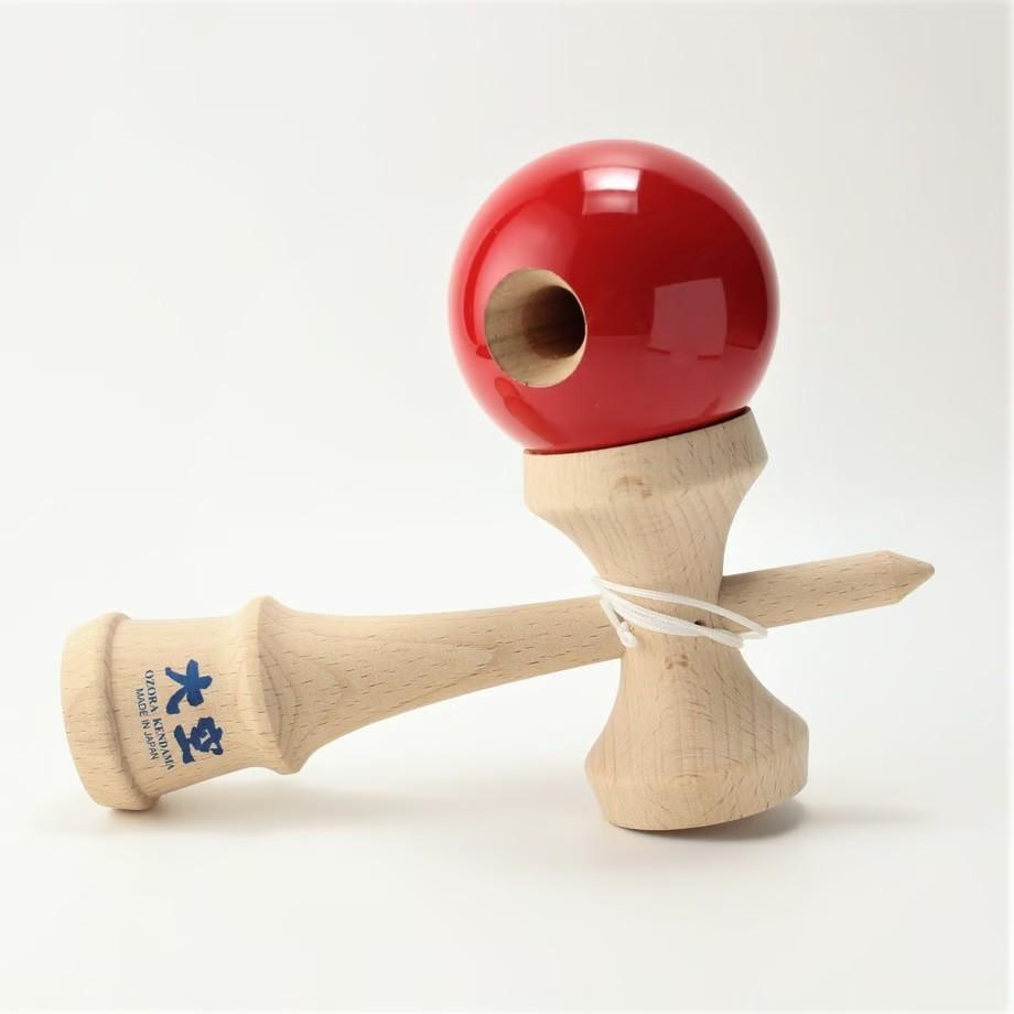 Ozora Red Handmade Kendama – JKA Certified Japanese Cup‑and‑Ball Toy