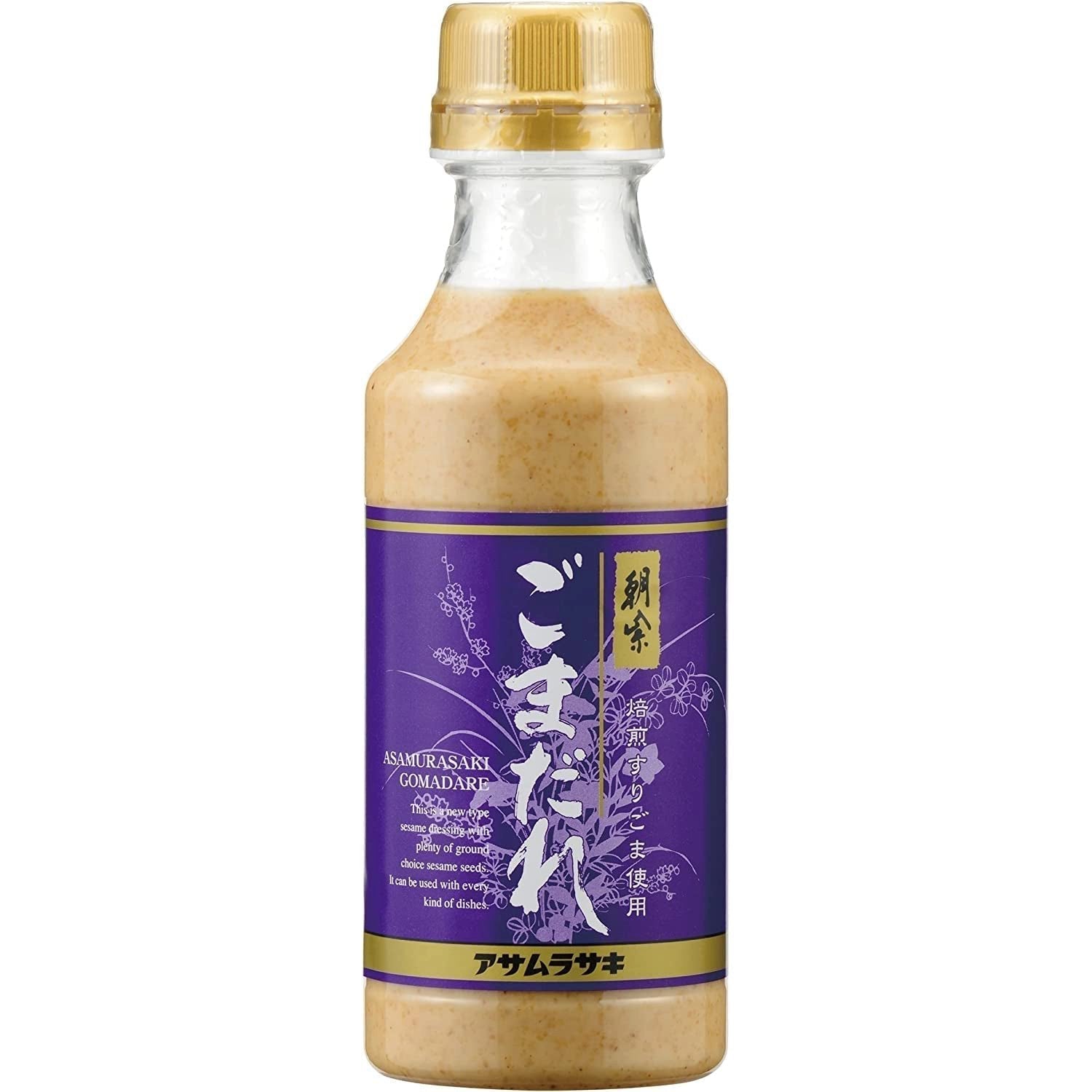 Asamurasaki Premium Gomadare 350ml bottle featuring rich creamy sesame dressing