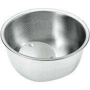 Premium 3‑Way Stainless Steel Rice Washing Bowl with Strainer