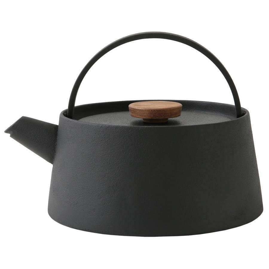 Ikenaga Tetu Cast Iron 1L Induction Kettle with Teak Handle