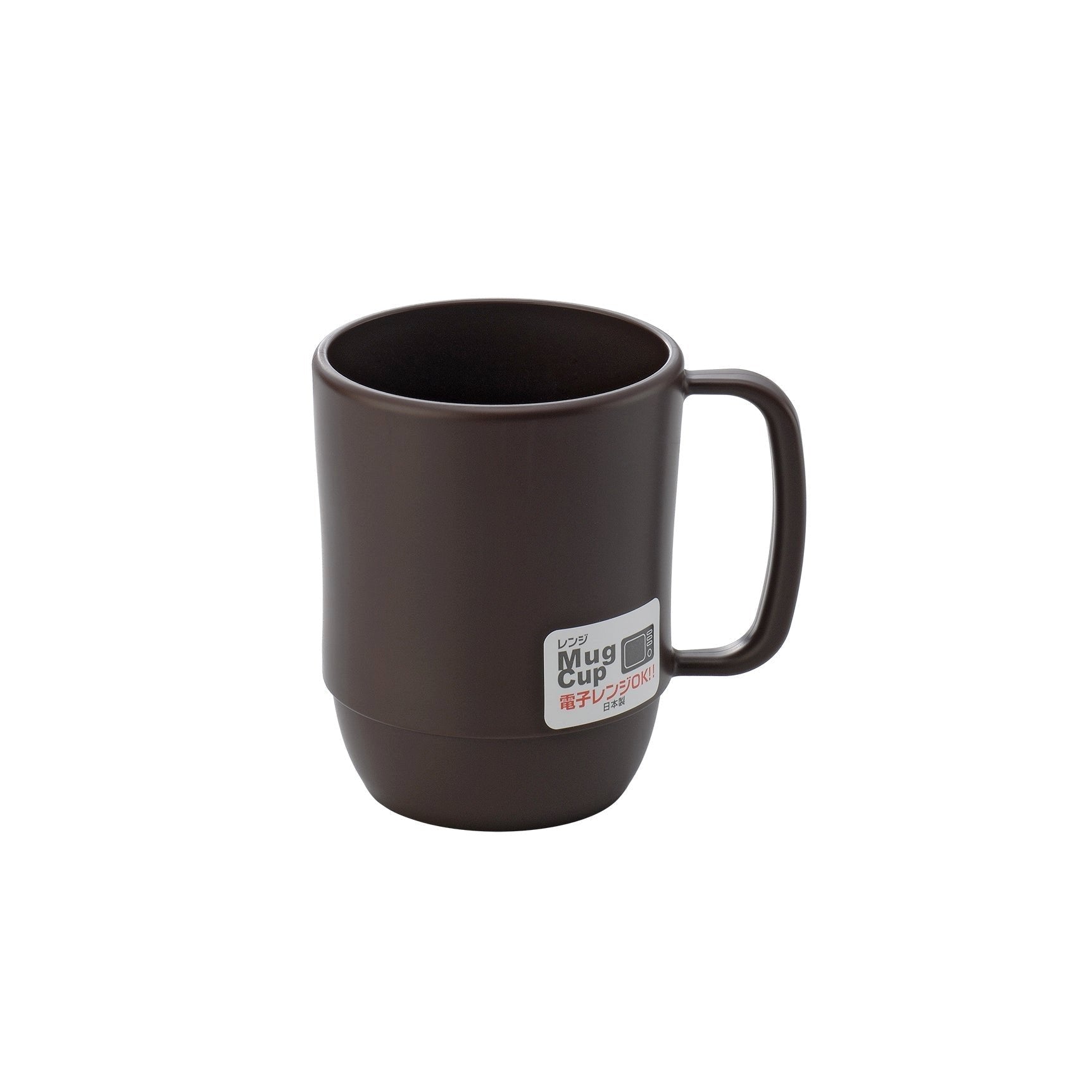 Inomata Microwavable Plastic Coffee Mug – Brown, 350ml, Heat‑Resistant