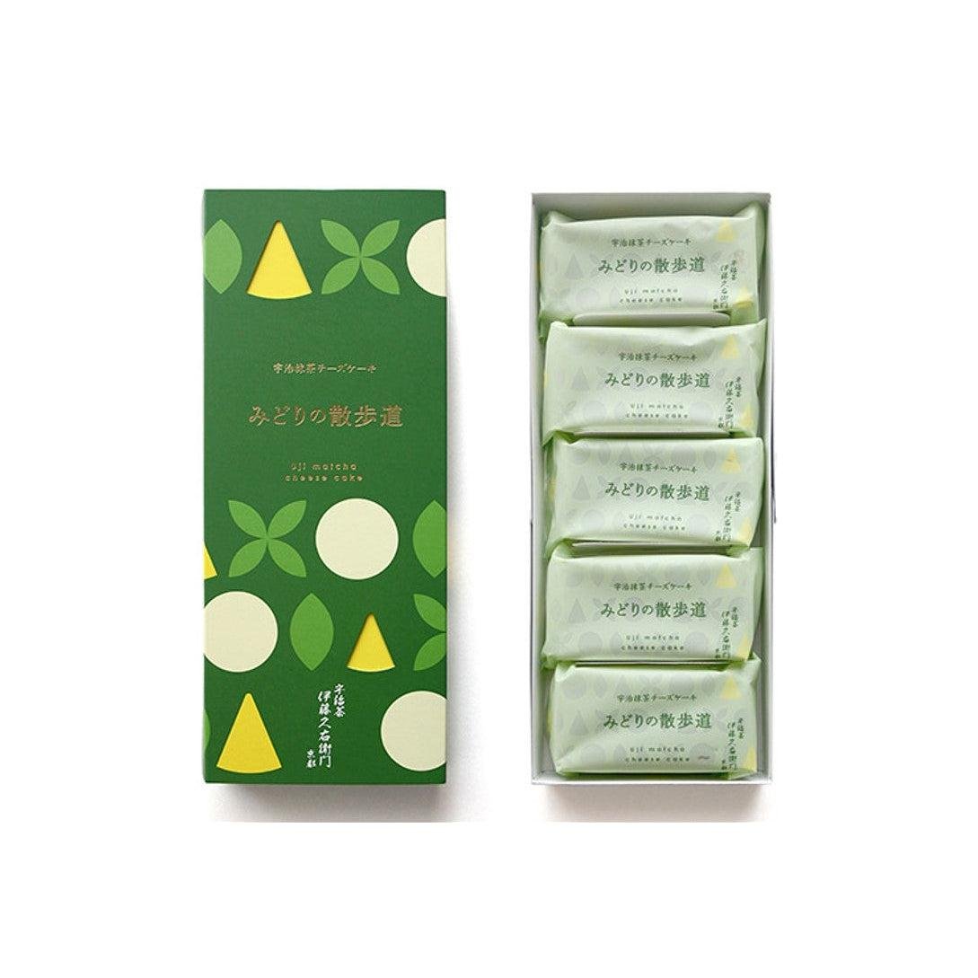 Premium Itohkyuemon Uji Matcha Green Tea Baked Cheesecake – 5 Pieces
