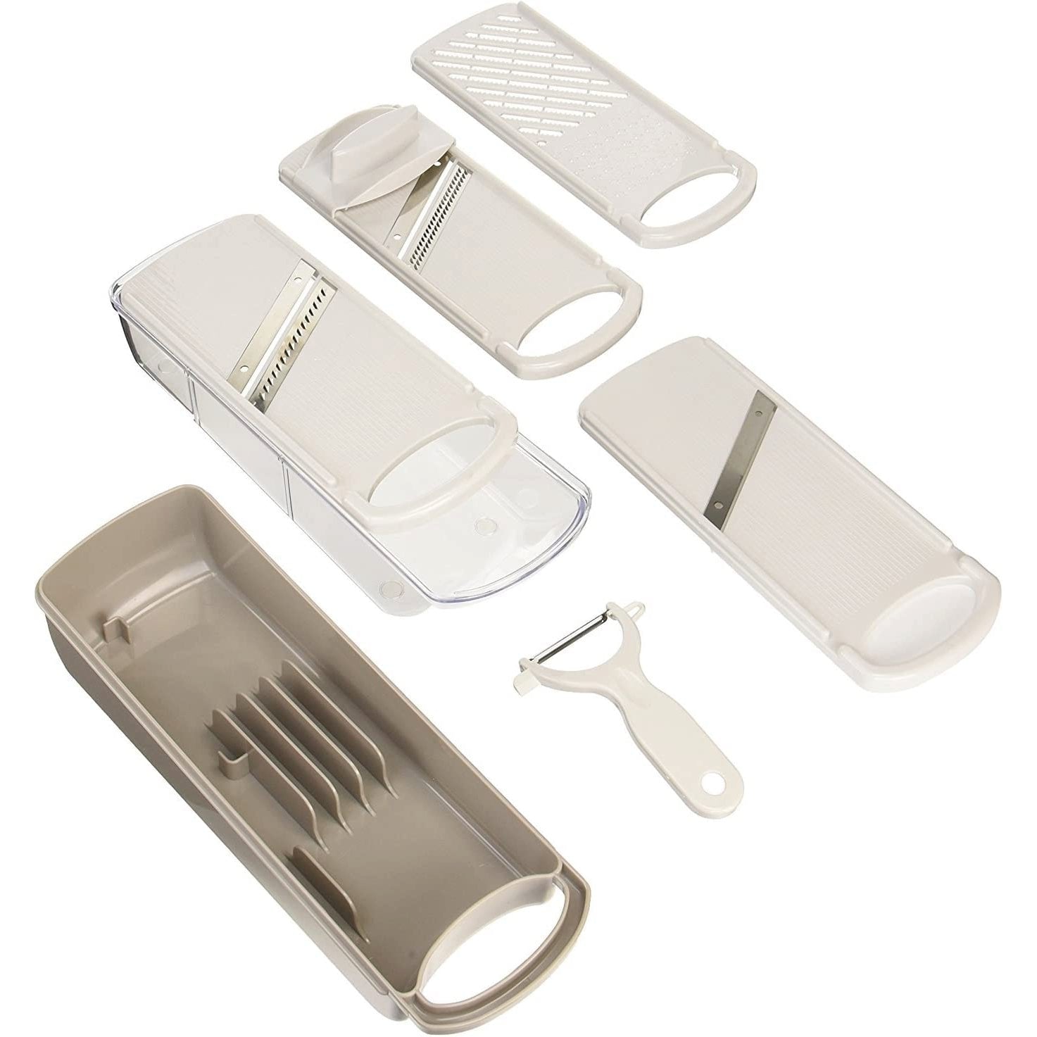 KAI Delico Compact Japanese Mandoline Slicer Bundle 6-Piece Set