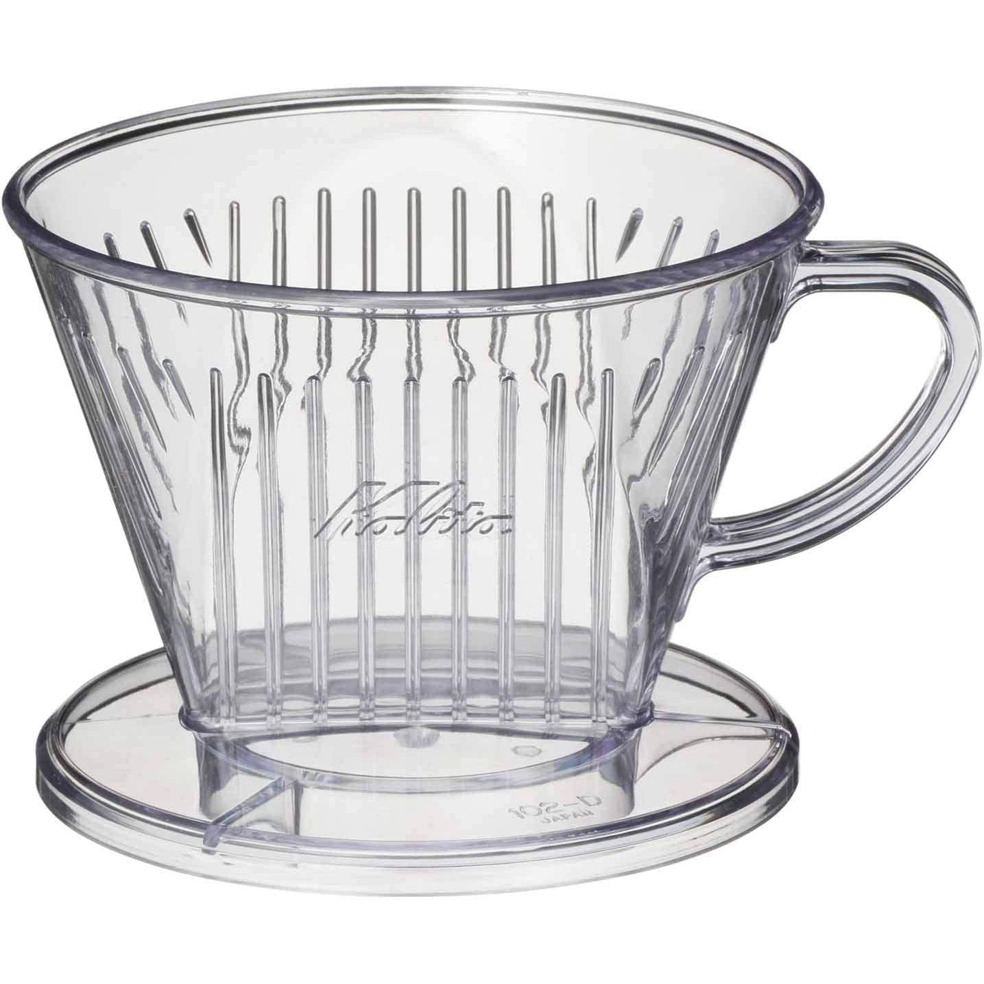 Kalita Clear Plastic Coffee Dripper 102 – Precise 2-4 Cup Brew