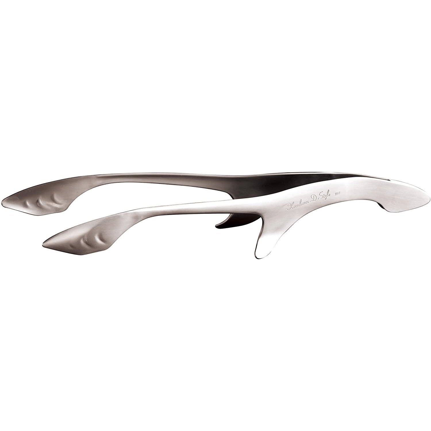 Kevnhaun 270mm Stainless Steel Kitchen Tongs with locking mechanism and scalloped edges