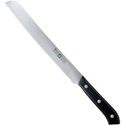 Kiya No.180 Edelweiss Japanese Bread Knife 225mm with serrated stainless steel blade and ergonomic wood handle