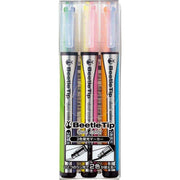 Kokuyo Beetle Tip Dual Color Highlighter Set 3 Pens 6 Vivid Colors