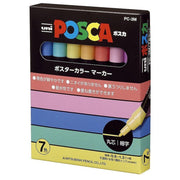 Uni Mitsubishi Posca Pastel Marker Set – 7 Vibrant Colors