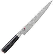 Miyabi 5000FCD 240mm Sujihiki knife with Damascus steel blade and black pakkawood handle