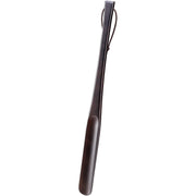 Handcrafted 480mm Japanese Beech Wood Shoe Horn by Nakata Hanger showing natural wood grain and ergonomic curve