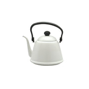 Japanese Enamel Gooseneck Kettle 2L White Noda Horo DK-200W