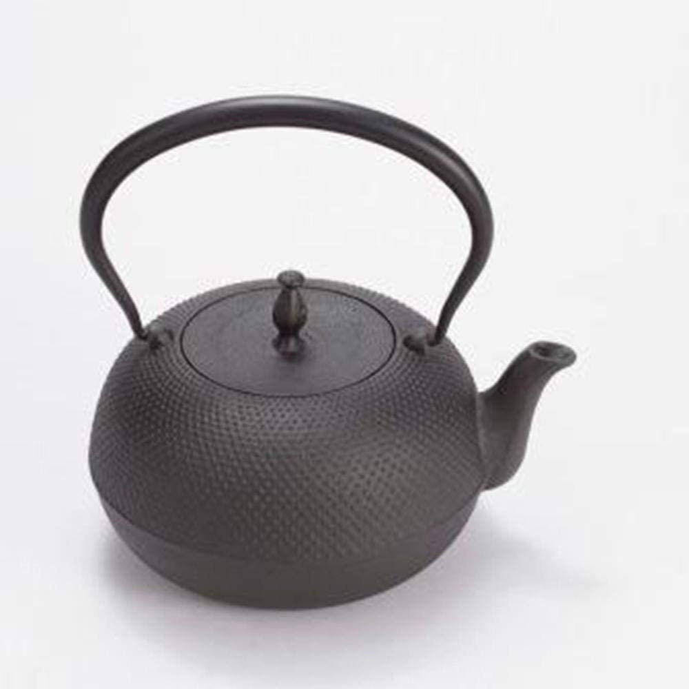 Oigen Nambu Cast Iron Tetsubin Kettle 1.2L with traditional Arare hailstone design and ergonomic handle